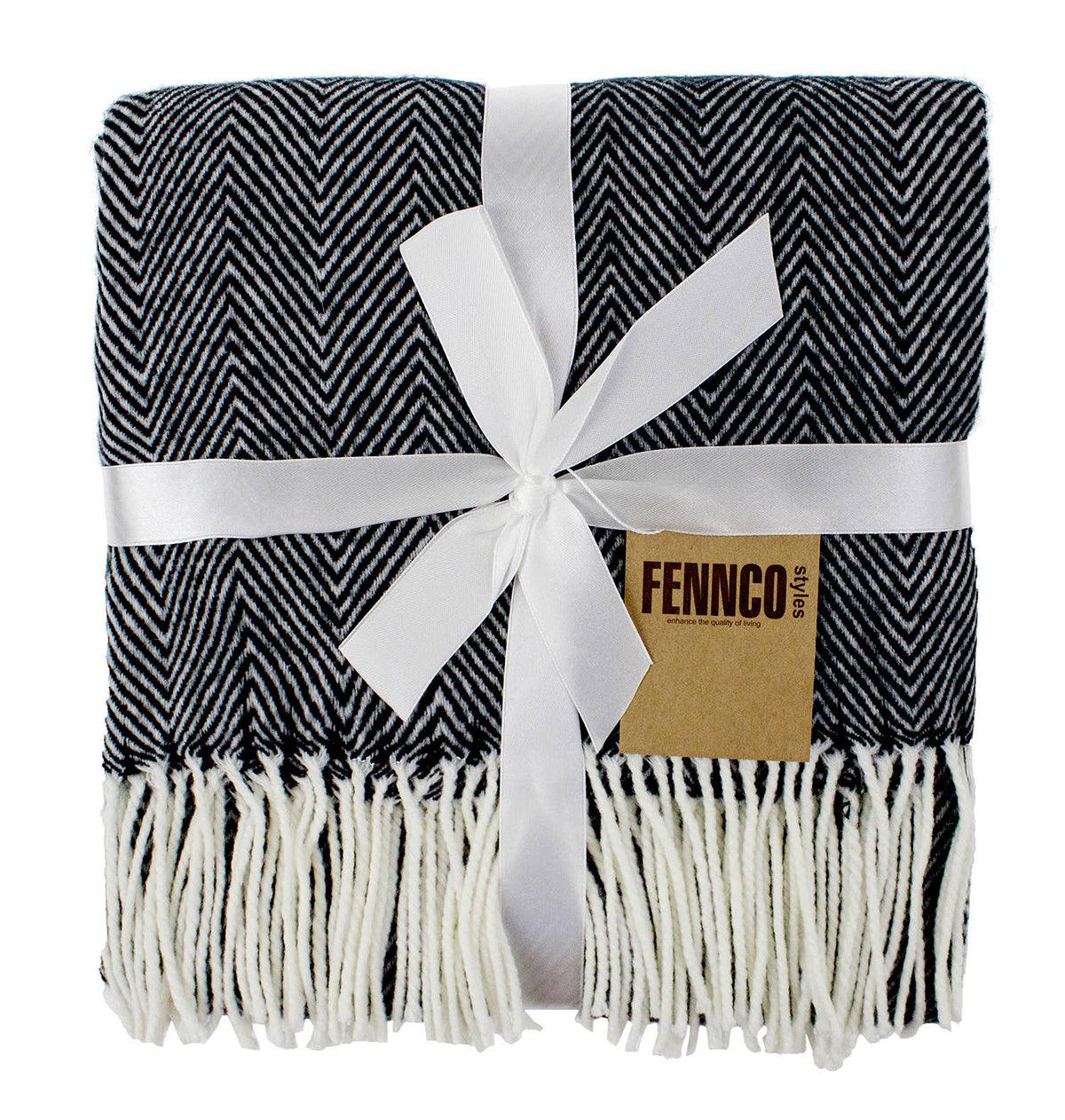 Charcoal H'bone Throw Blanket 50"x60"