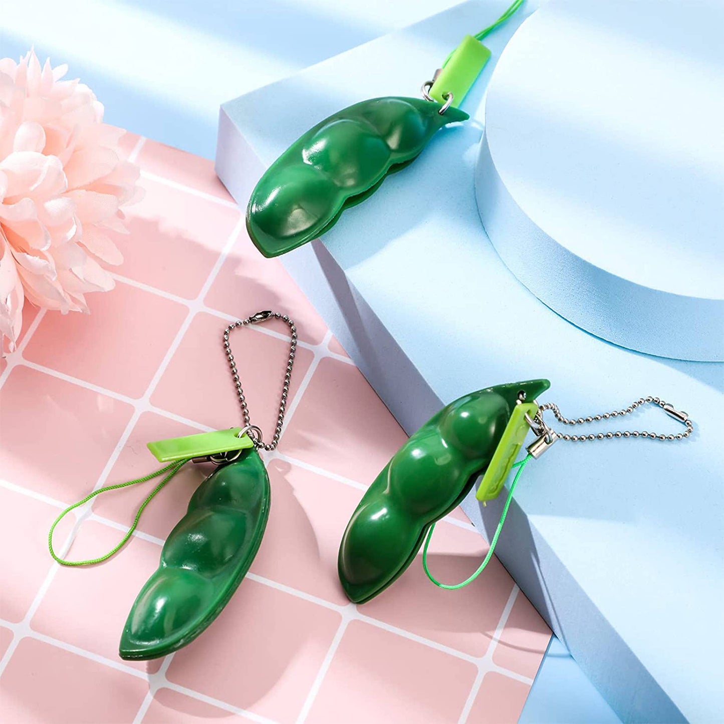 Peas Stress Relief Keychain