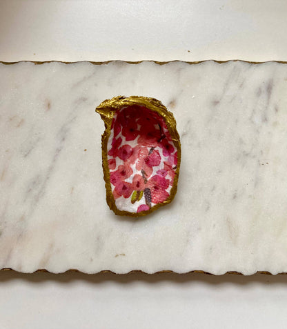 Cherry Blossom Oyster Shell Jewelry Dish