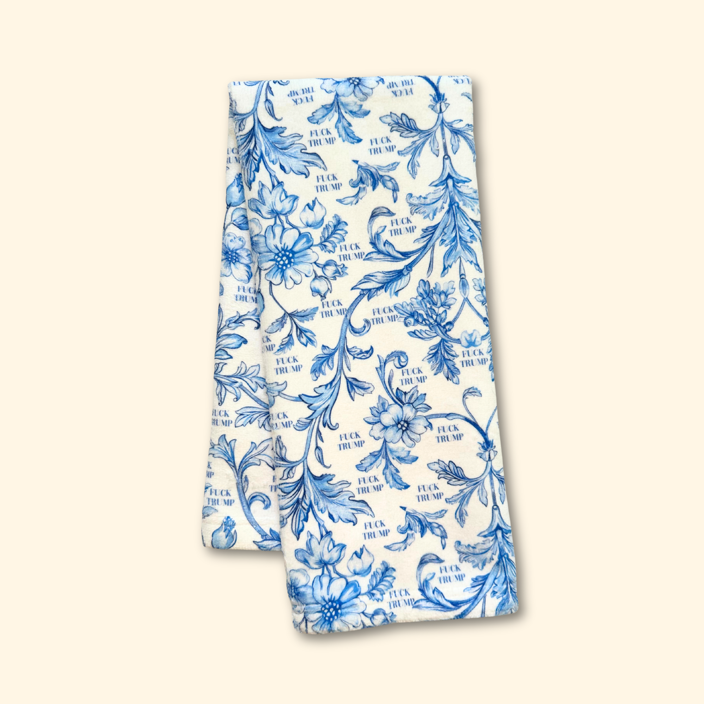 Subtle F*ck Trump Toile de Jouy Hand Towel