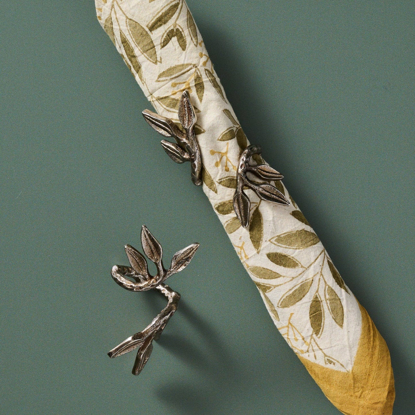 * Olive Branch Napkin Rings - Set of 2