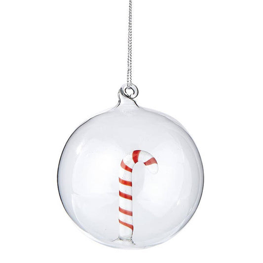 Glass Ornament- candy cane