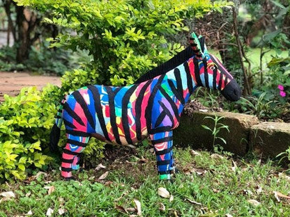 Zebra Flip Flop Sculpture - colours vary