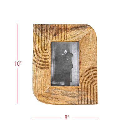 Mela 4x6 Photo Carved Arch Picture Frame Mango Wood