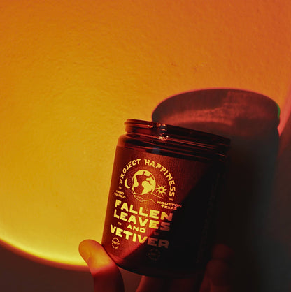 Fallen Leaves and Vetiver Soy Candle - 8oz | Fall Scent