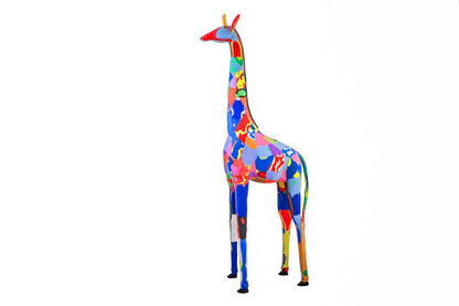Reticulated Giraffe Sculpture from Recycled Flip-Flops- colours vary