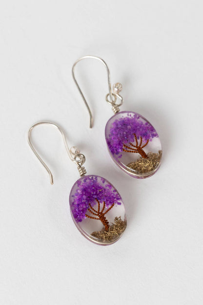 Purple Arbol Earrings