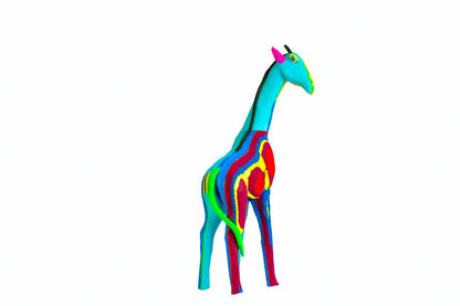Reticulated Giraffe Sculpture from Recycled Flip-Flops- colours vary