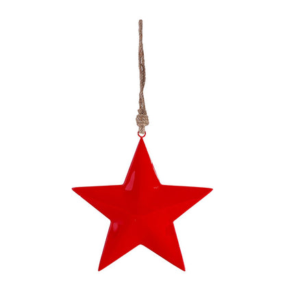 Red Enamel Star Ornament - 8"