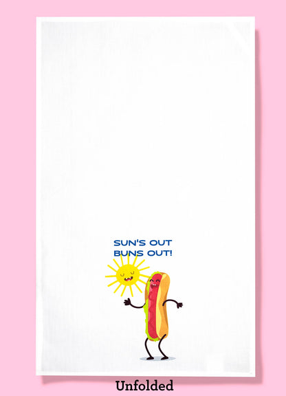 Sun's Out, Buns Out Dishtowel