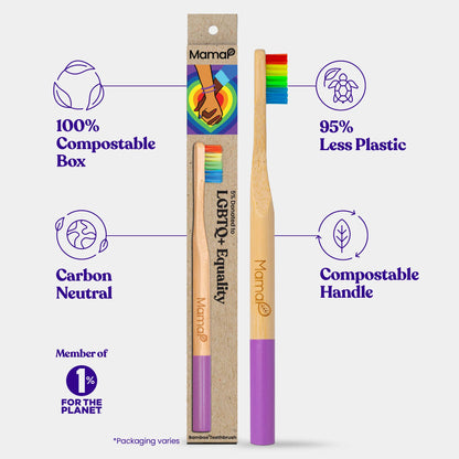 Purple LGBTQ Equality Bamboo Toothbrush