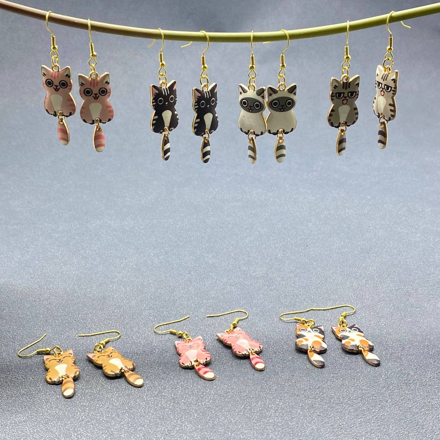 Cat Dangle Earrings