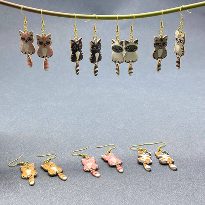 Cat Dangle Earrings