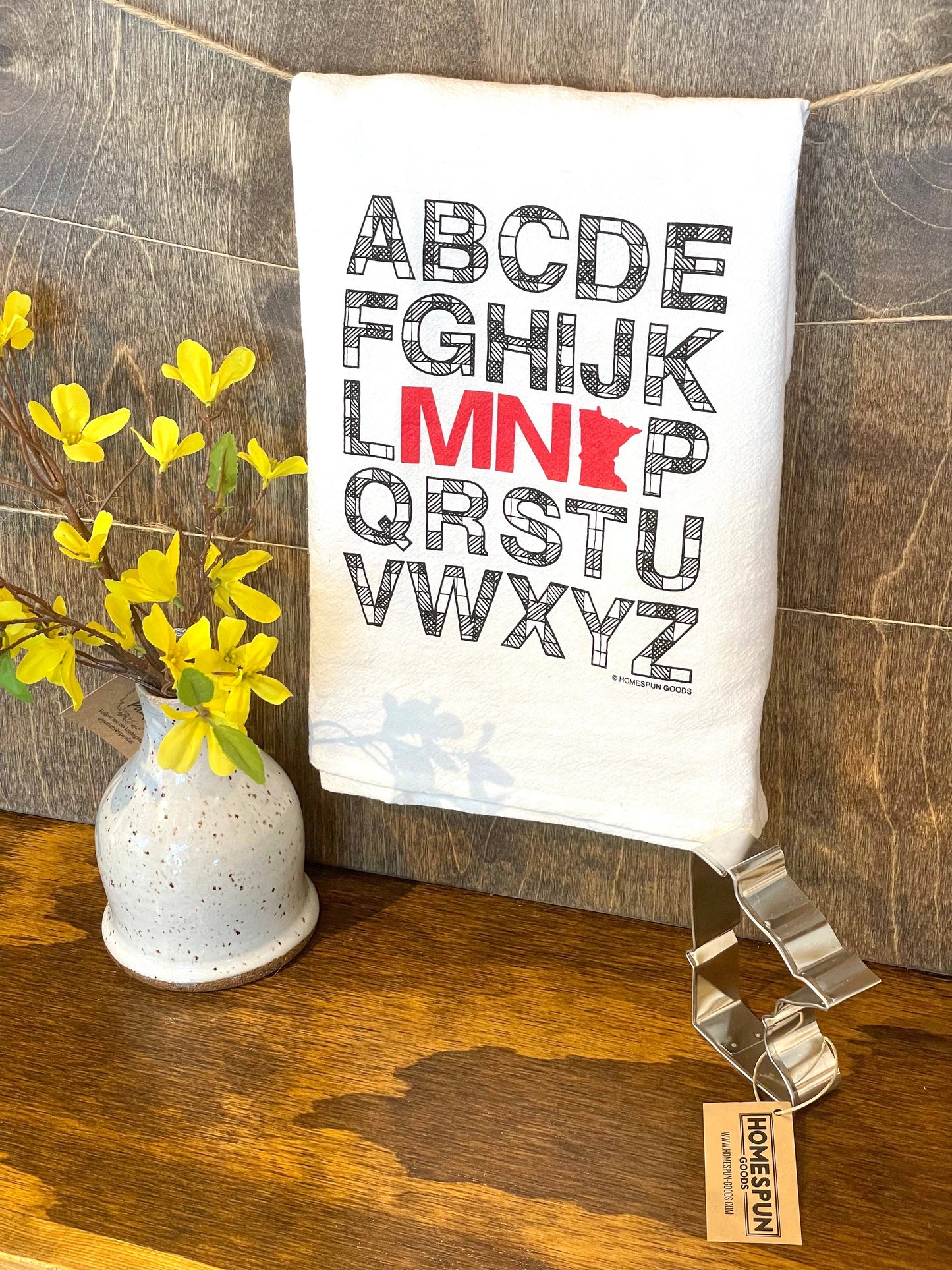 Flour Sack Towel - MN Alphabet
