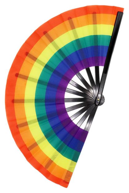 Large Rainbow Pride Fan - 13"