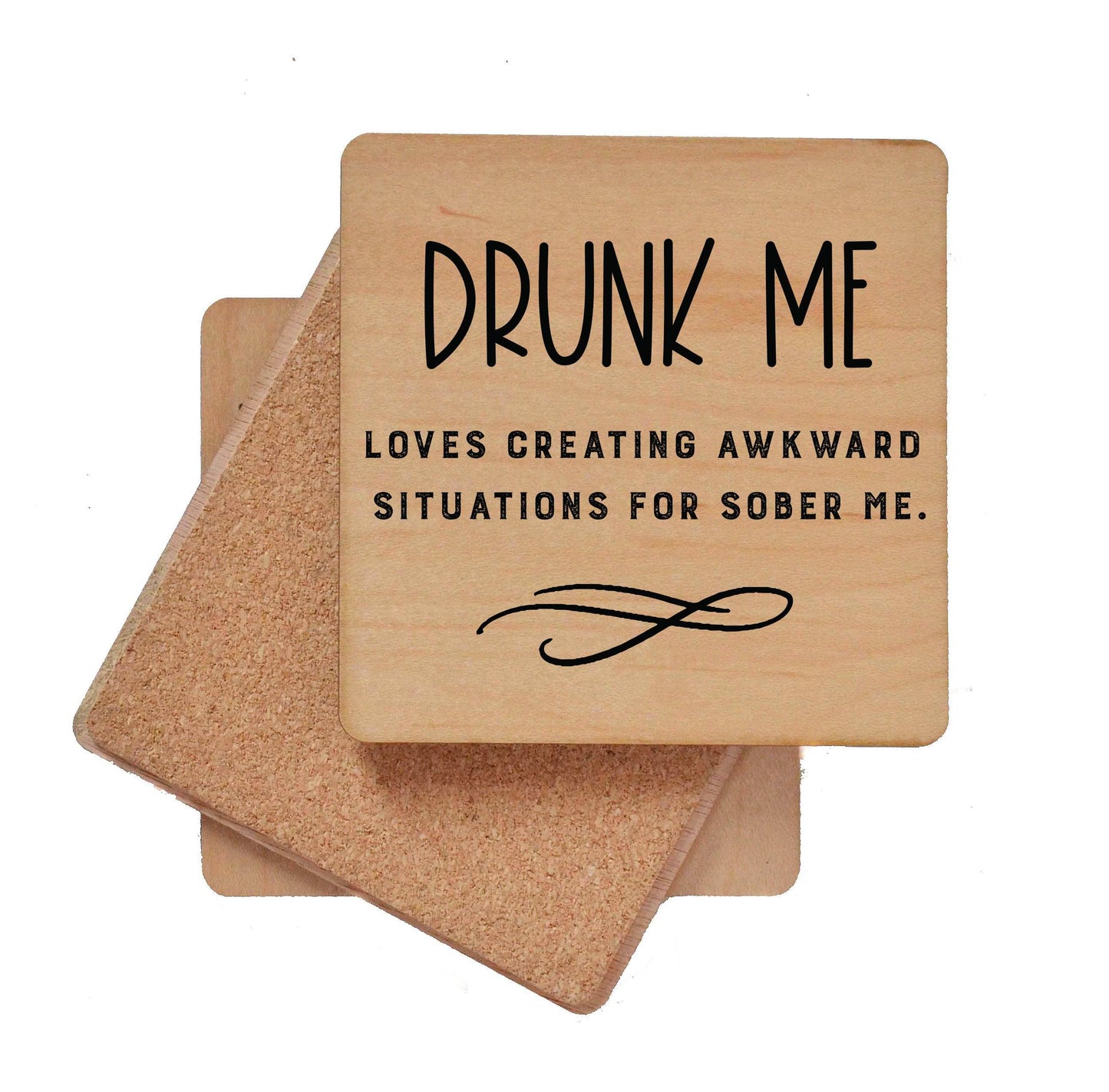 Drunk Me Loves Creating Wood Coaster Gifts