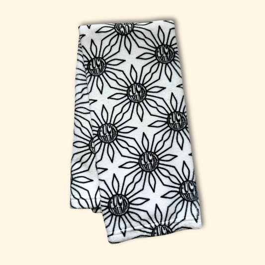 F*ck Trump Black and White Sun Hand Towel