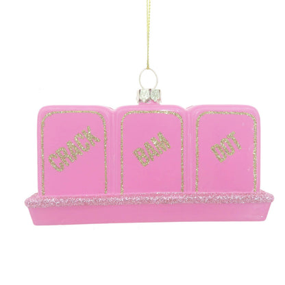 Mahjong Tile Hand-Painted Glass Ornament