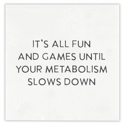 Face to Face Paper Cocktail Napkins - Fun and Games