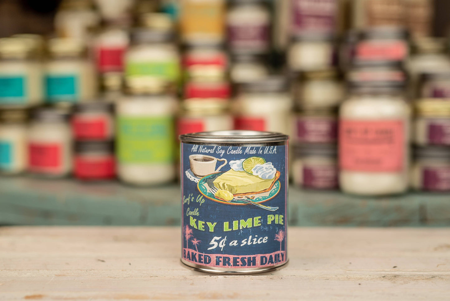 Key Lime Pie Paint Can Candle - Vintage Collection