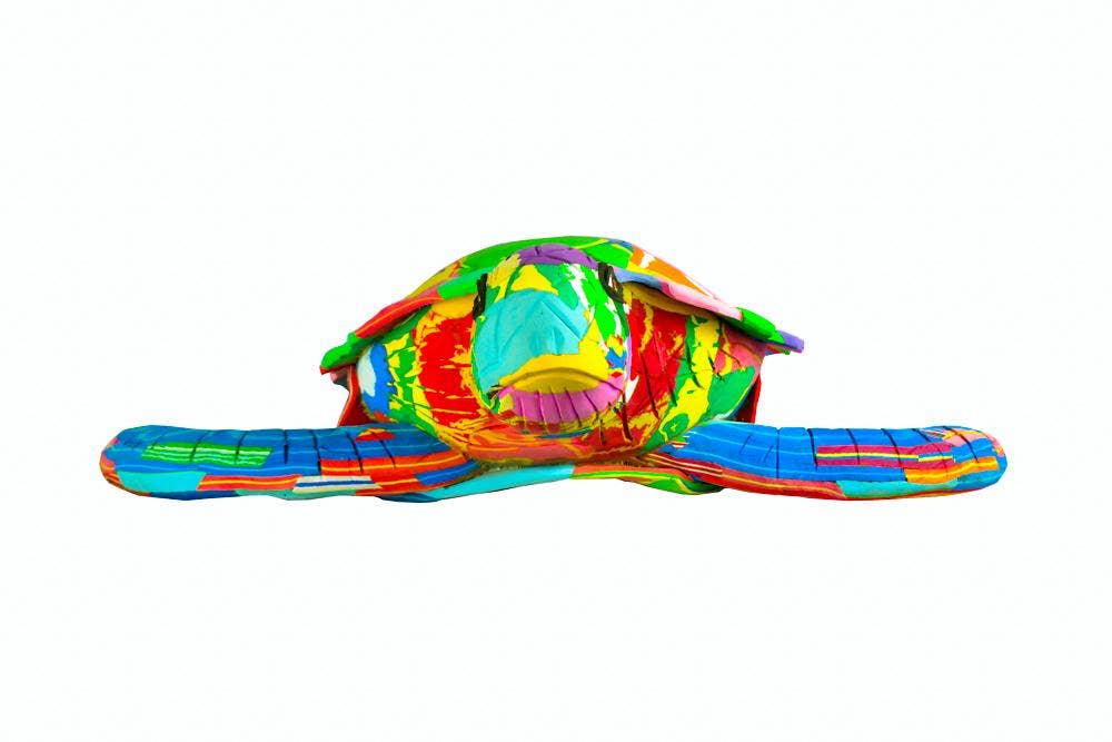 Recycled Flip-Flop Turtle Sculpture- colours vary