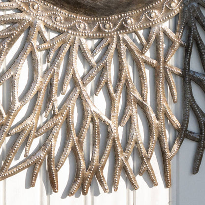 Metal Wall Sunburst, from Upcycled Oil Drums