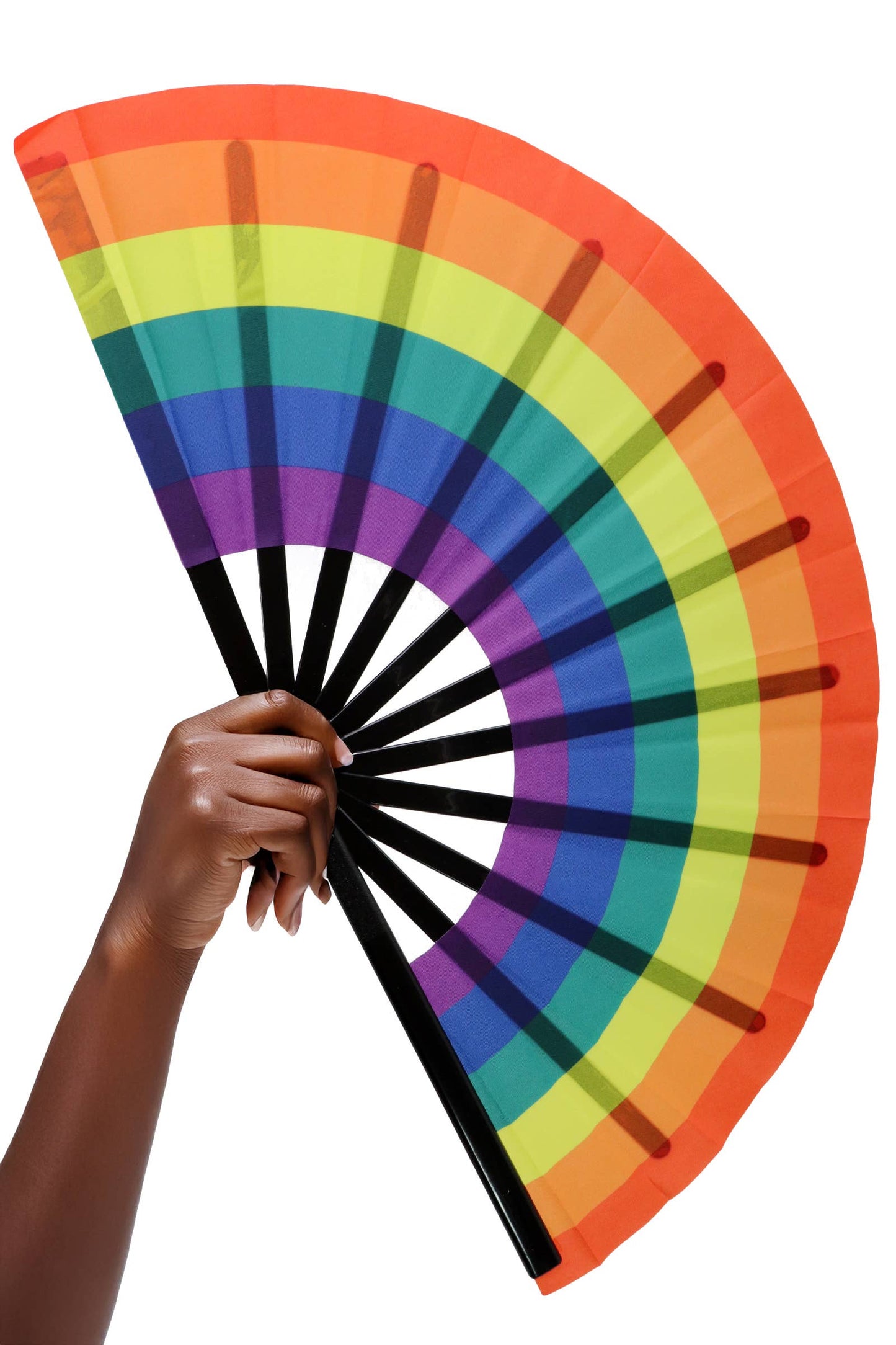 Large Rainbow Pride Fan - 13"