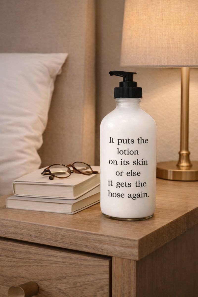 It Puts the Lotion on Its Skin Glass Lotion Bottle