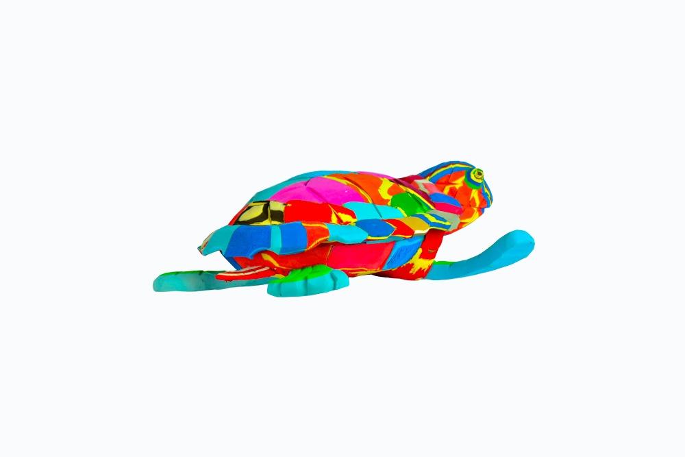 Recycled Flip-Flop Turtle Sculpture- colours vary