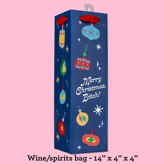 Merry Christmas Bitch deluxe wine bag