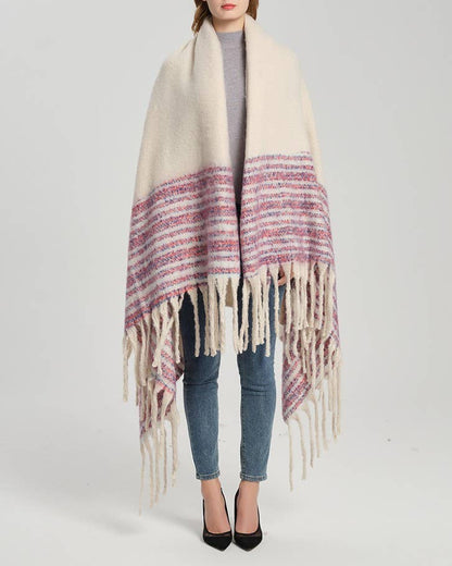Soft & Cozy Boucle Knit Blanket with tassels