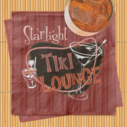 Starlight Tiki Lounge Cocktail Beverage Napkin