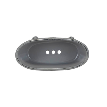 Gray Distressed Enamel Bathtub Soap Dish