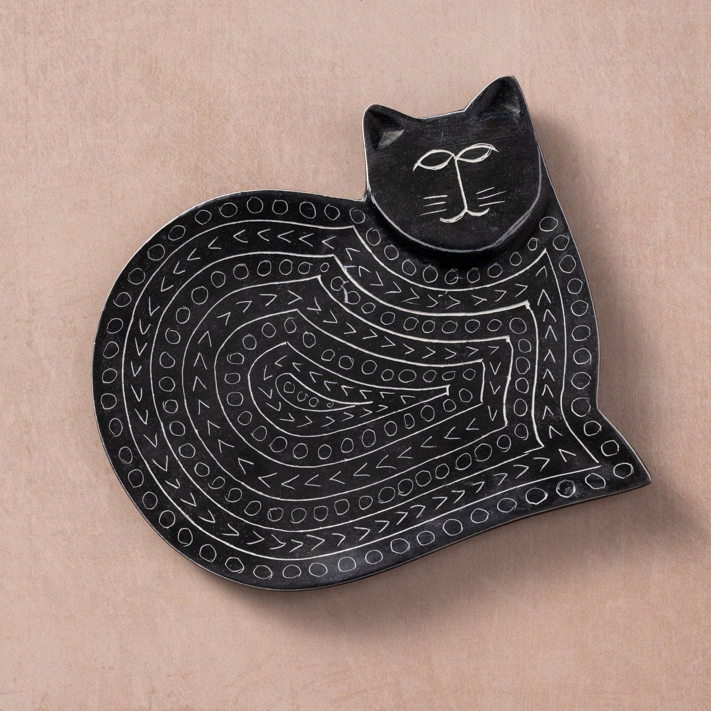 Giza Kitty Soapstone Ring Dish
