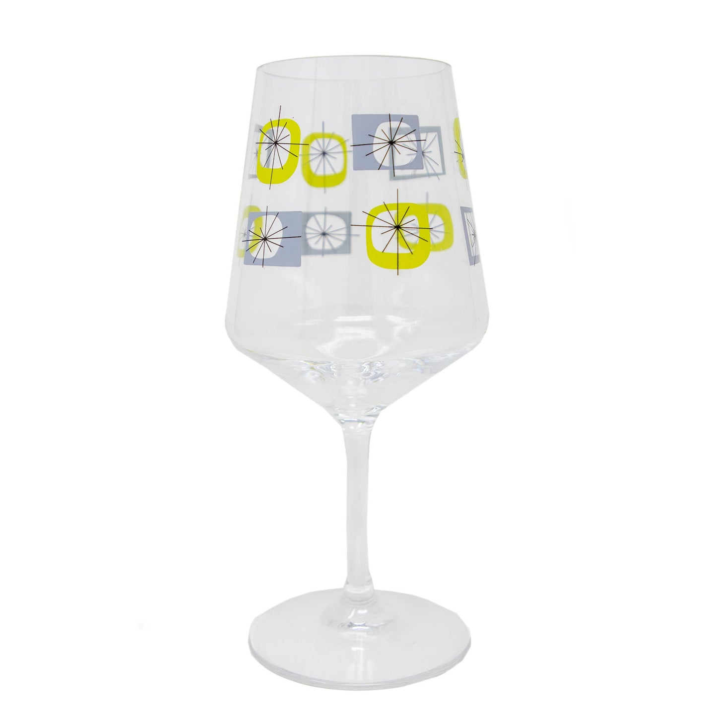 Atomic Acrylic Stemmed Wine (Set of 4) - Blue/Green
