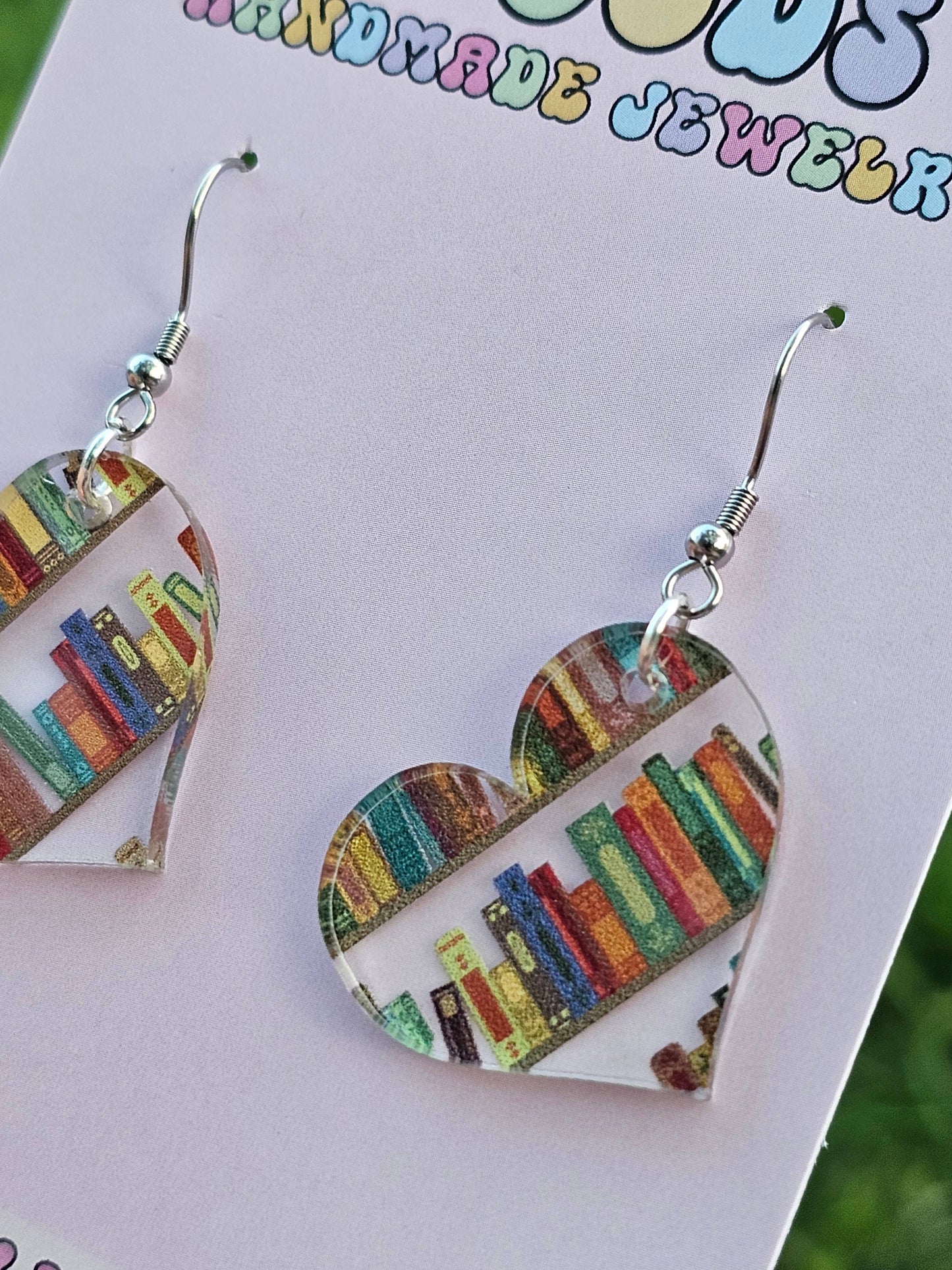 Bookish Heart Earrings