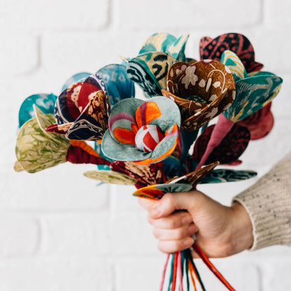 Recycled Sari Flower from Prokritee