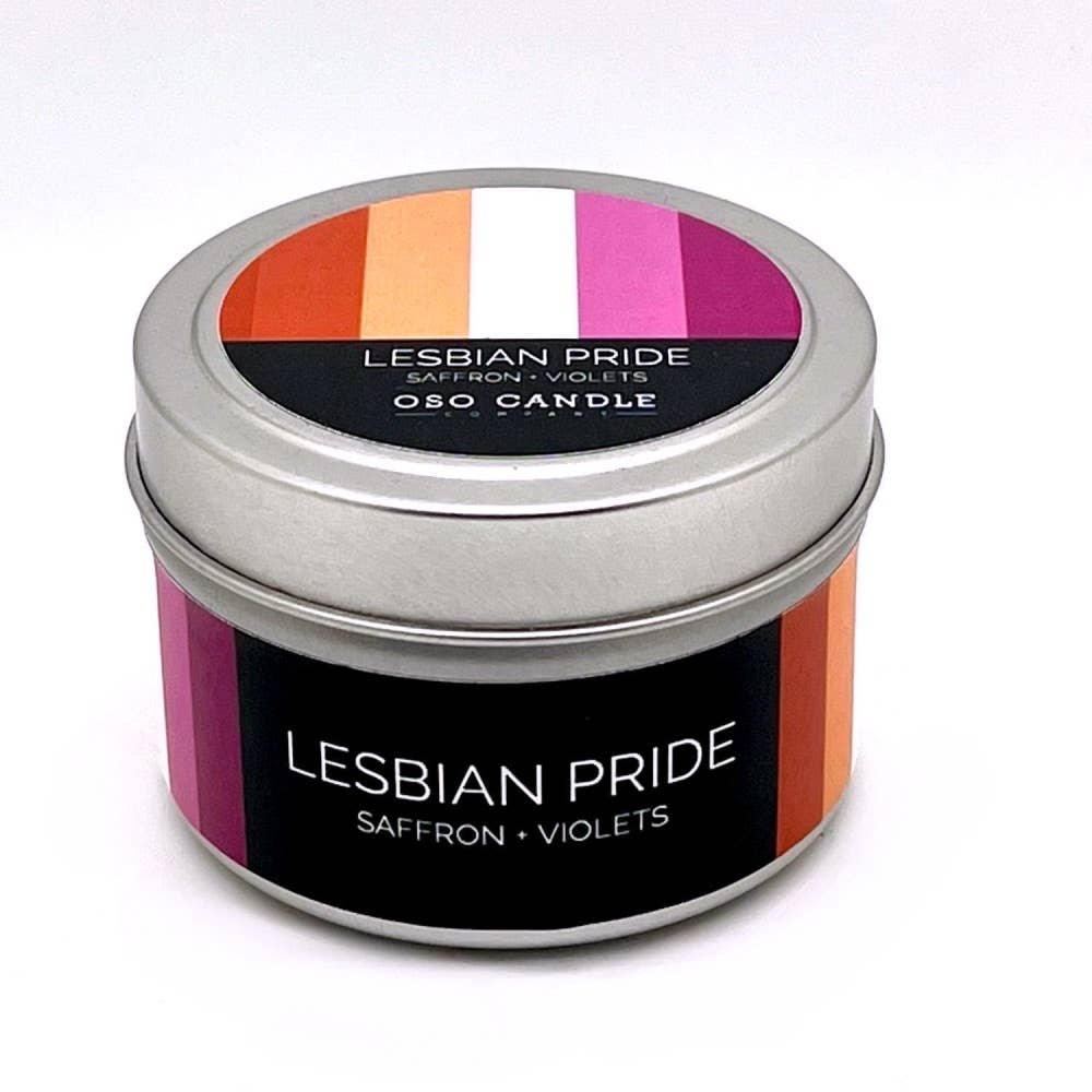 Pansexual Pride Flag Candle Tin - 3 oz Scented Candle Tin