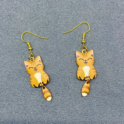 Cat Dangle Earrings