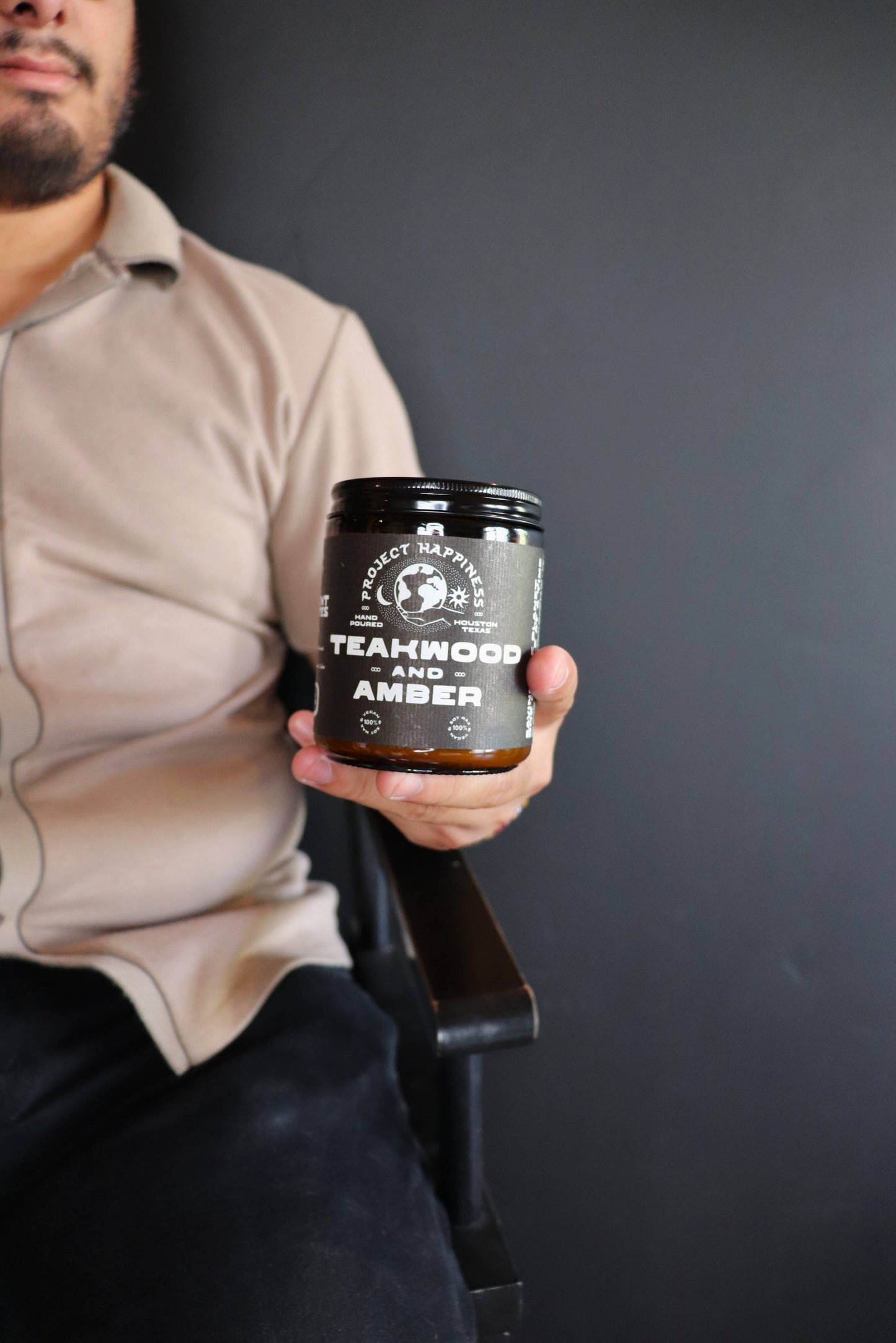 Teakwood and Amber Soy Candle - 8oz