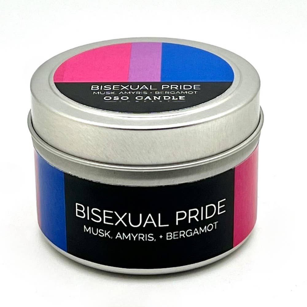 Pansexual Pride Flag Candle Tin - 3 oz Scented Candle Tin