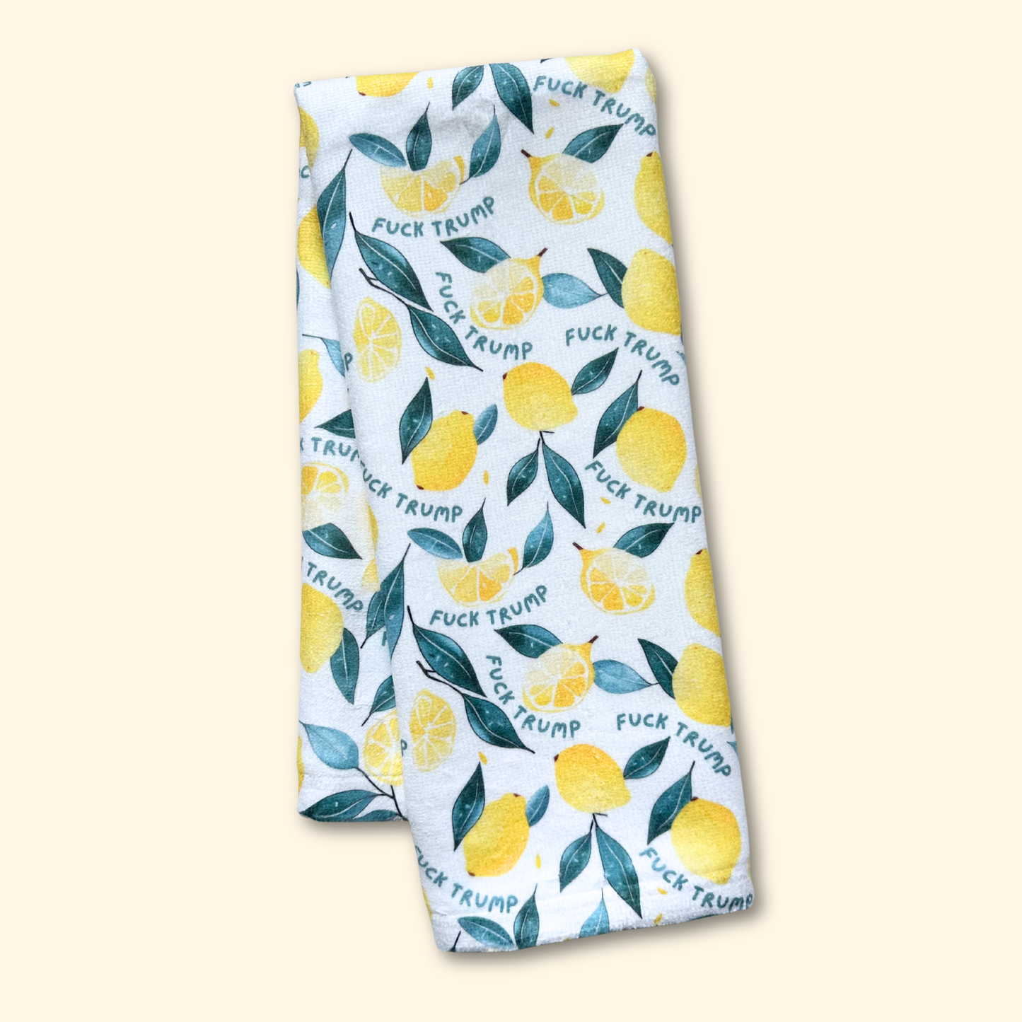 Subtle F*ck Trump Lemon Hand Towel