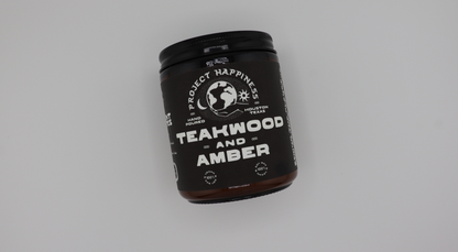 Teakwood and Amber Soy Candle - 8oz