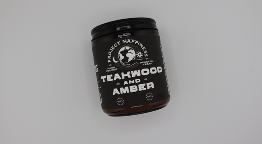Teakwood and Amber Soy Candle - 8oz