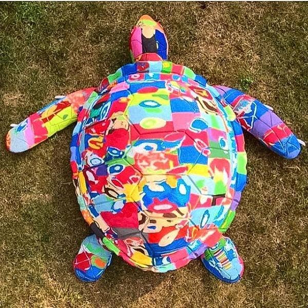 Recycled Flip-Flop Turtle Sculpture- colours vary