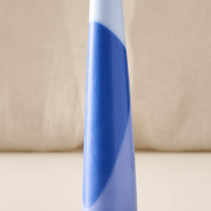 Esuk Blue Tone Striped Palm Wax Cone Candle