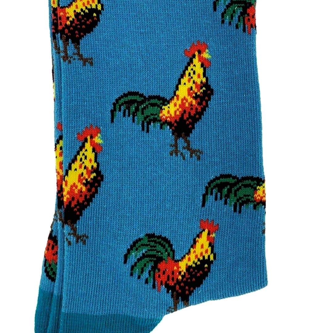 Rooster Pattern Socks from the Sock Panda