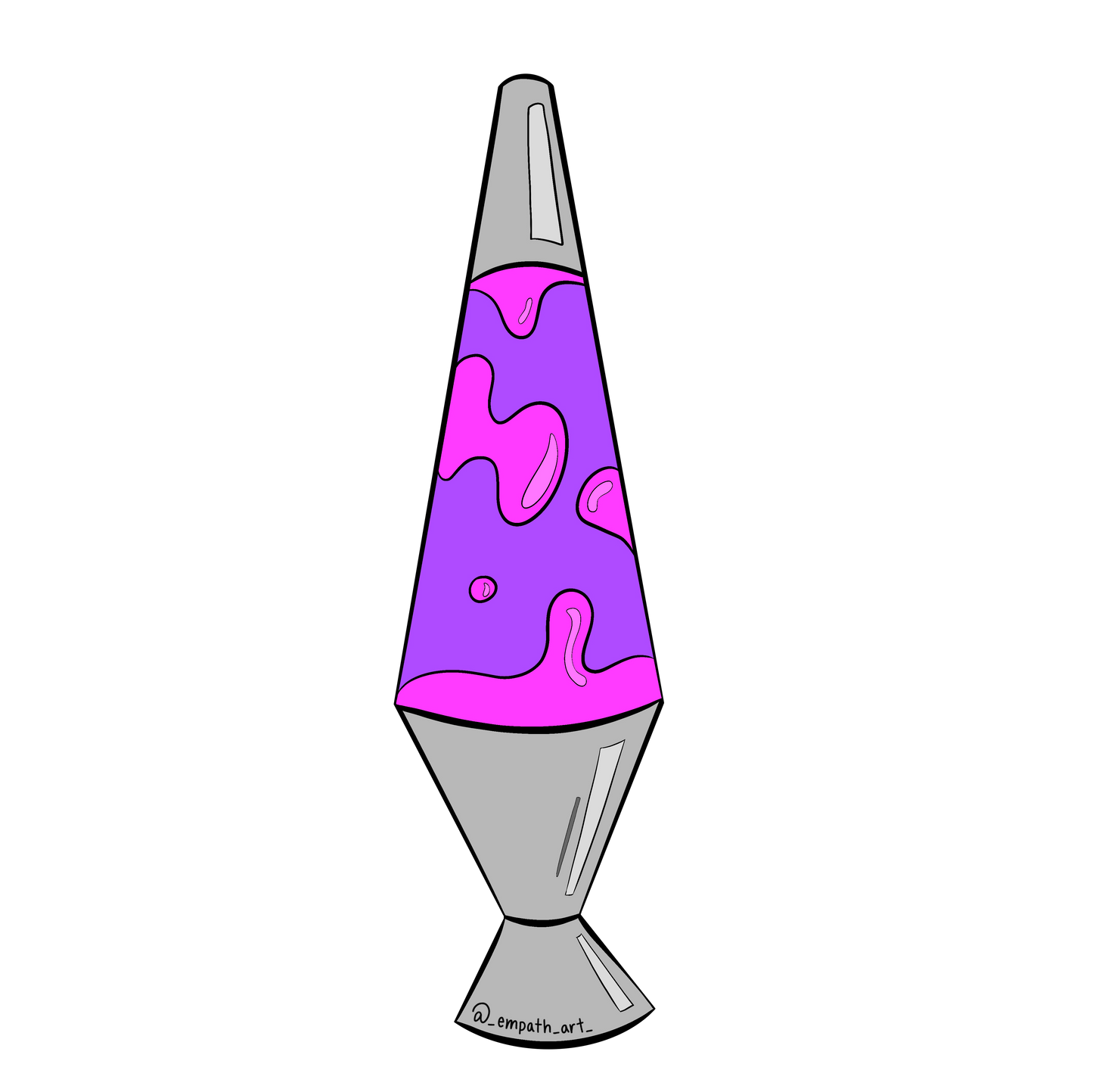 "Pink and Purple Lava Lamp" Holographic Sticker