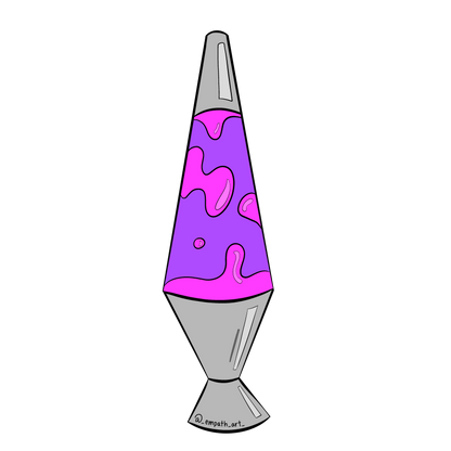 "Pink and Purple Lava Lamp" Holographic Sticker