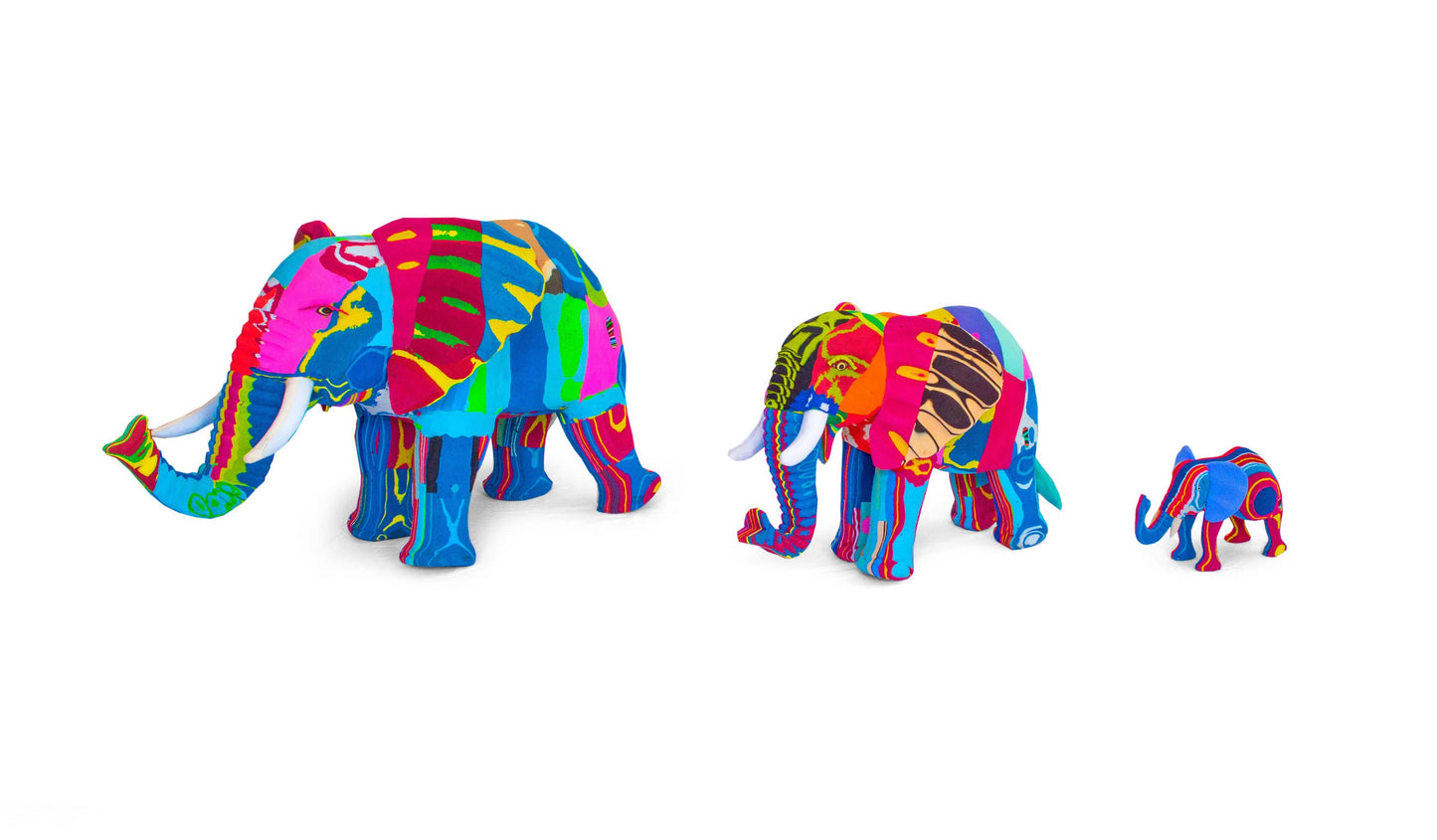 Kenyan Heritage Elephant Flip Flop Sculpture- colours vary